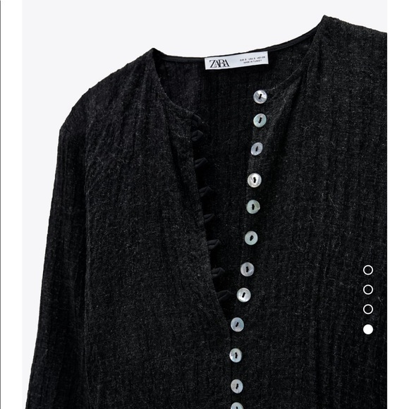 ZARA size M  textured wave blouse - Picture 4 of 9